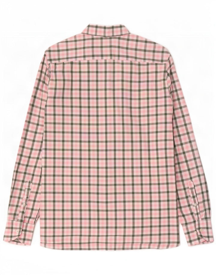 Barbour Herren-Hemd mit normaler Passform, großes rosa Gingham-Muster