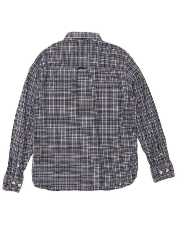 Fat Face Mens Classic Fit Flannel Shirt Medium Blue Check Cotton