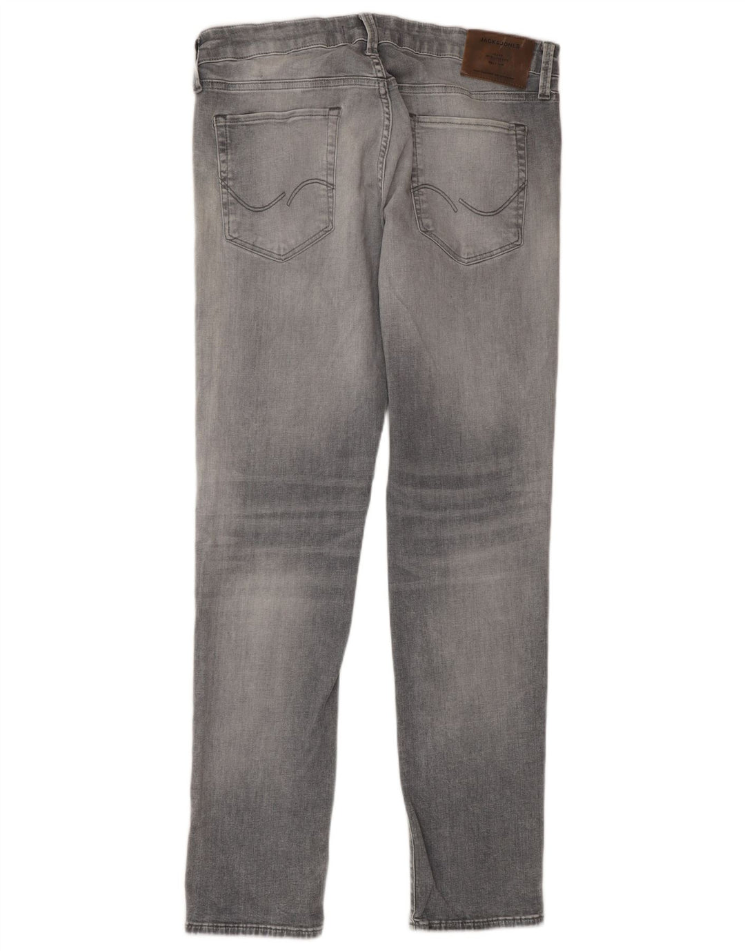JACK & JONES Herren Slim Jeans W34 L32 Graue Baumwolle