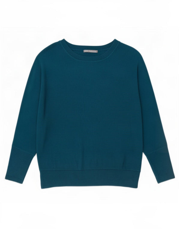 Marks & Spencer Damen-Pullover mit U-Boot-Ausschnitt, UK 12, Mittelblau, Acryl