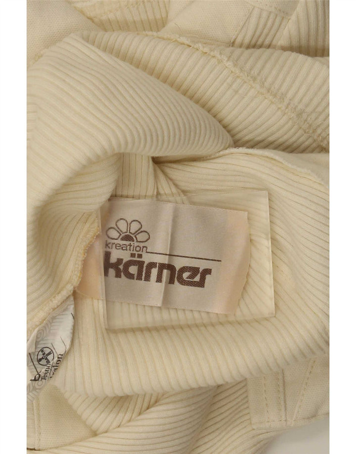 Karner Damen-Cardigan mit kurzen Ärmeln, Größe 40, gebrochenes Weiß