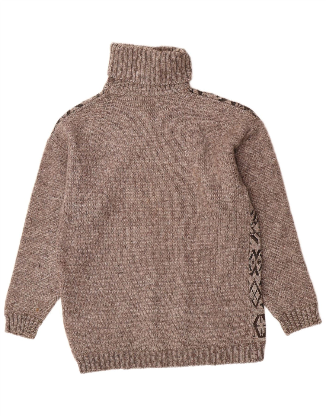 Dream Herren-Pullover mit Rollkragen, groß, braun, geometrisch