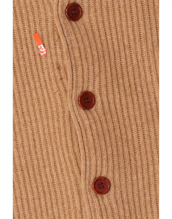 Navigare Herren-Strickjacke, groß, beige Lammwolle