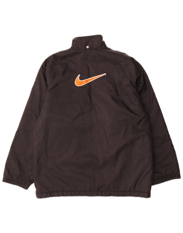 Nike Jungen-Windbreaker-Jacke mit Grafik, 12–13 Jahre, groß, schwarzes Nylon