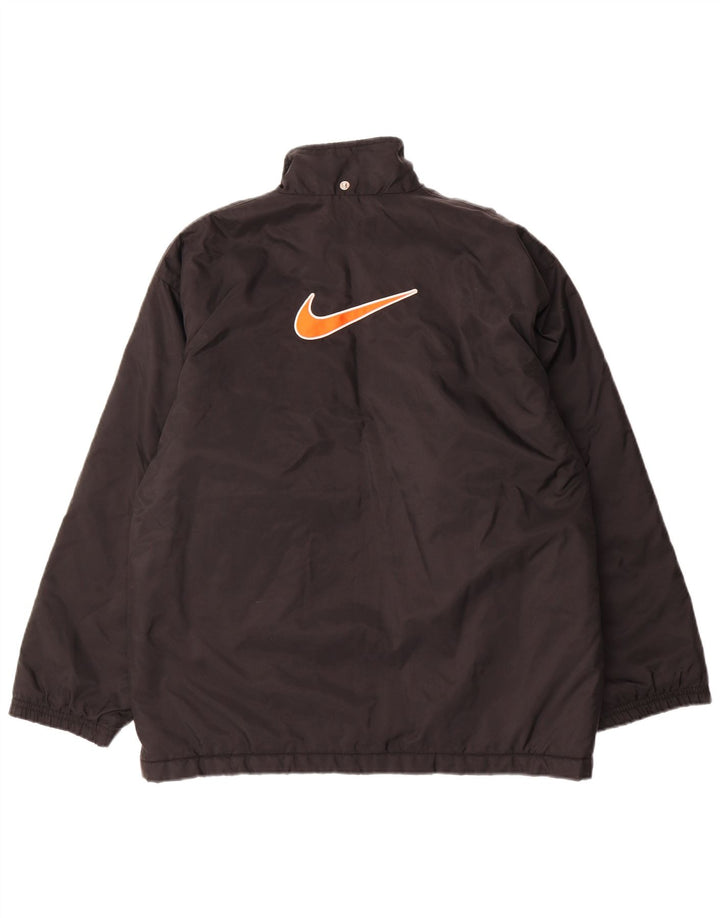 Nike Jungen-Windbreaker-Jacke mit Grafik, 12–13 Jahre, groß, schwarzes Nylon