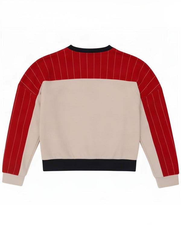 Fila Damen Grafik-Sweatshirt-Pullover UK 16 Large Mehrfarbiger Farbblock