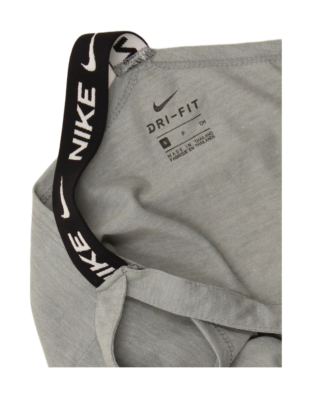 NIKE Womens Dri Fit Graphic Vest Top UK 8 Small Grey Polyester Vintage Nike and Second-Hand Nike from Messina Hembry 