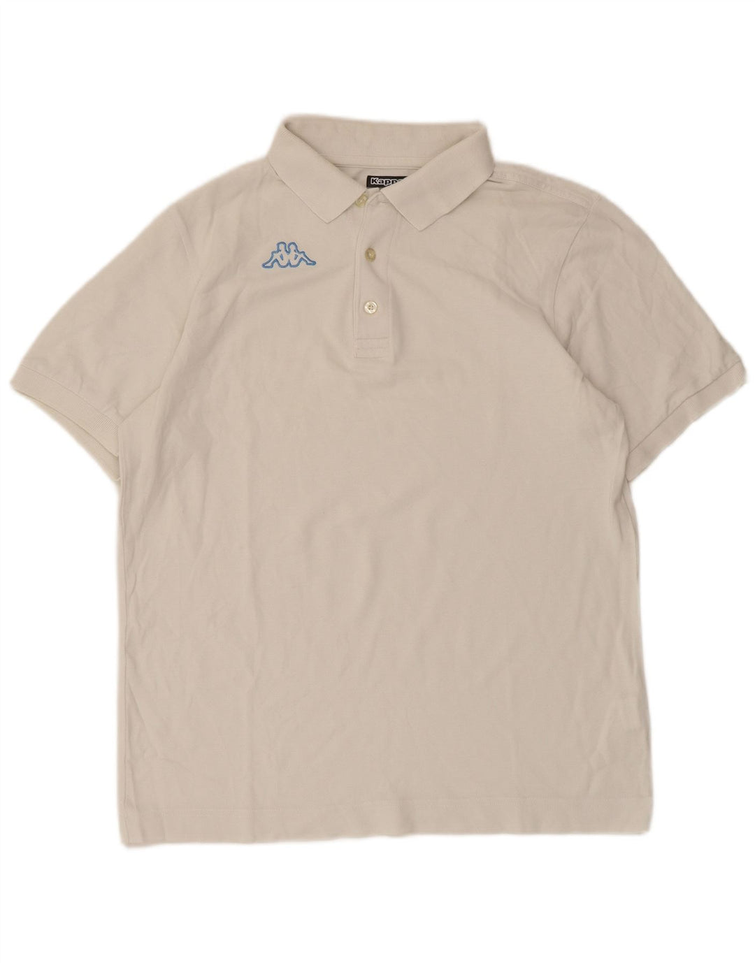 Kappa Herren-Poloshirt aus mittelweißer Baumwolle