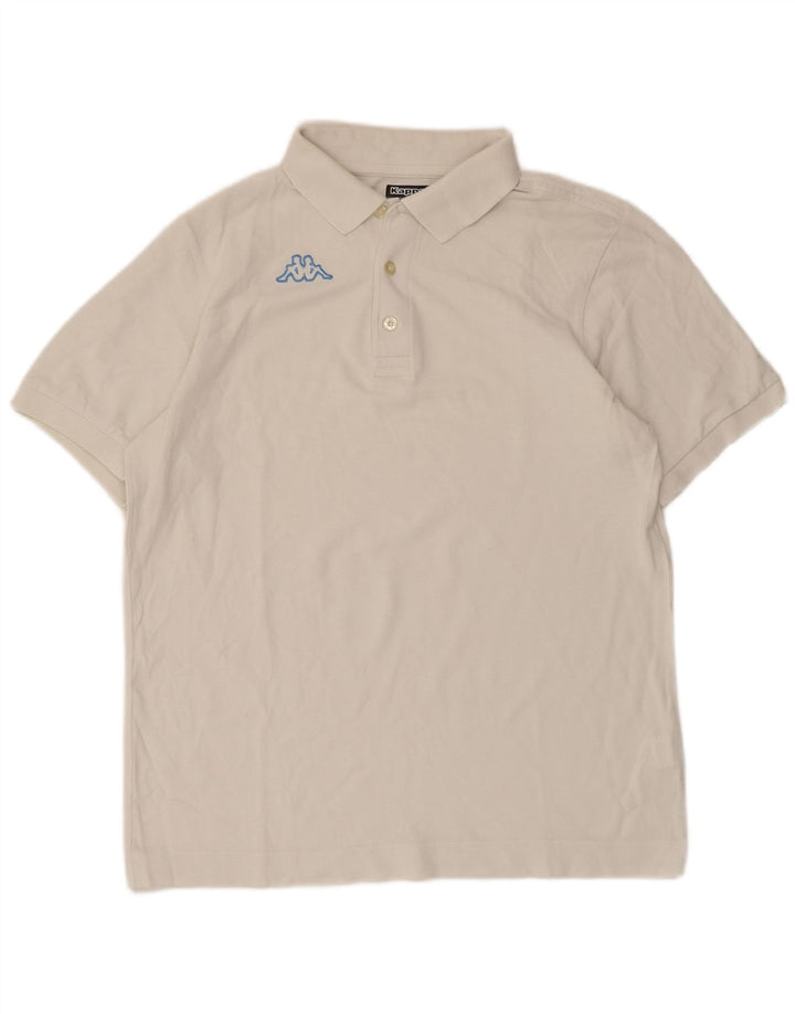 Kappa Herren-Poloshirt aus mittelweißer Baumwolle