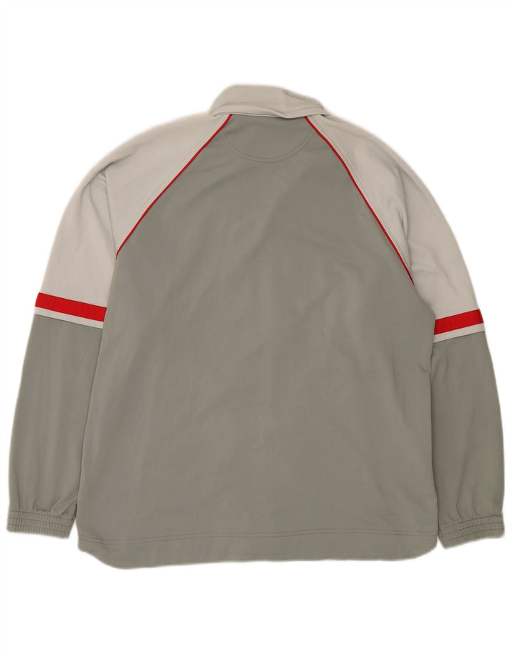 Champion Jungen-Trainingsanzug-Top-Jacke, 13–14 Jahre, graues Colourblock-Polyester