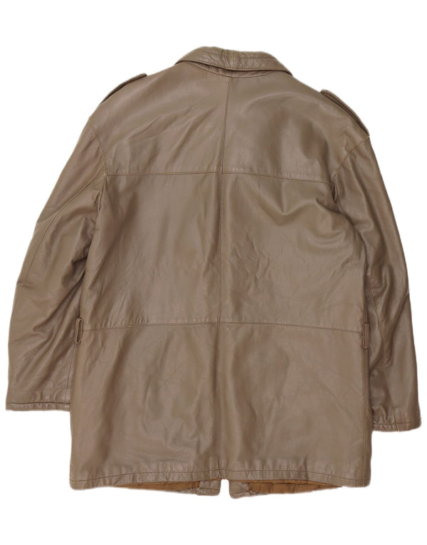 Vintage Herren Militärlederjacke IT 52 XL Braun