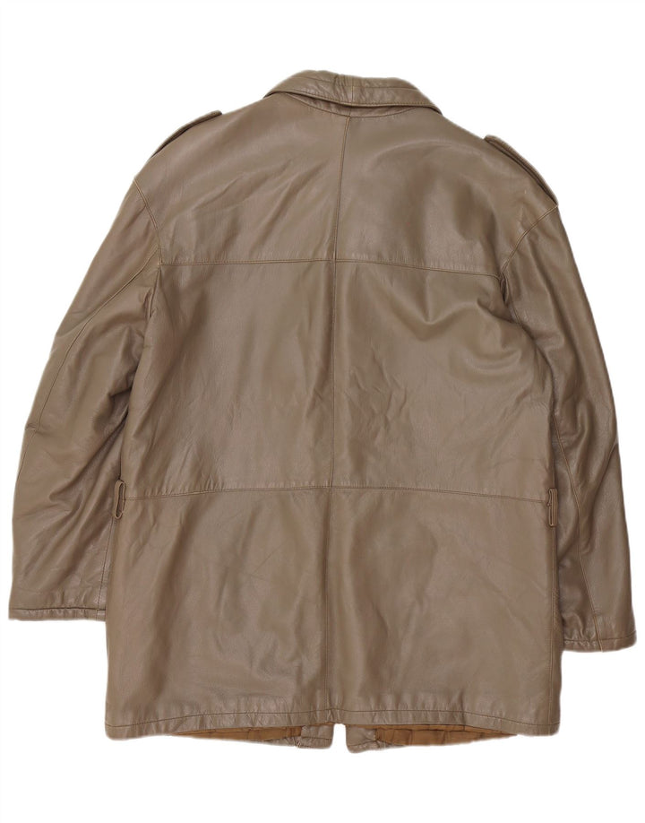 Vintage Herren Militärlederjacke IT 52 XL Braun