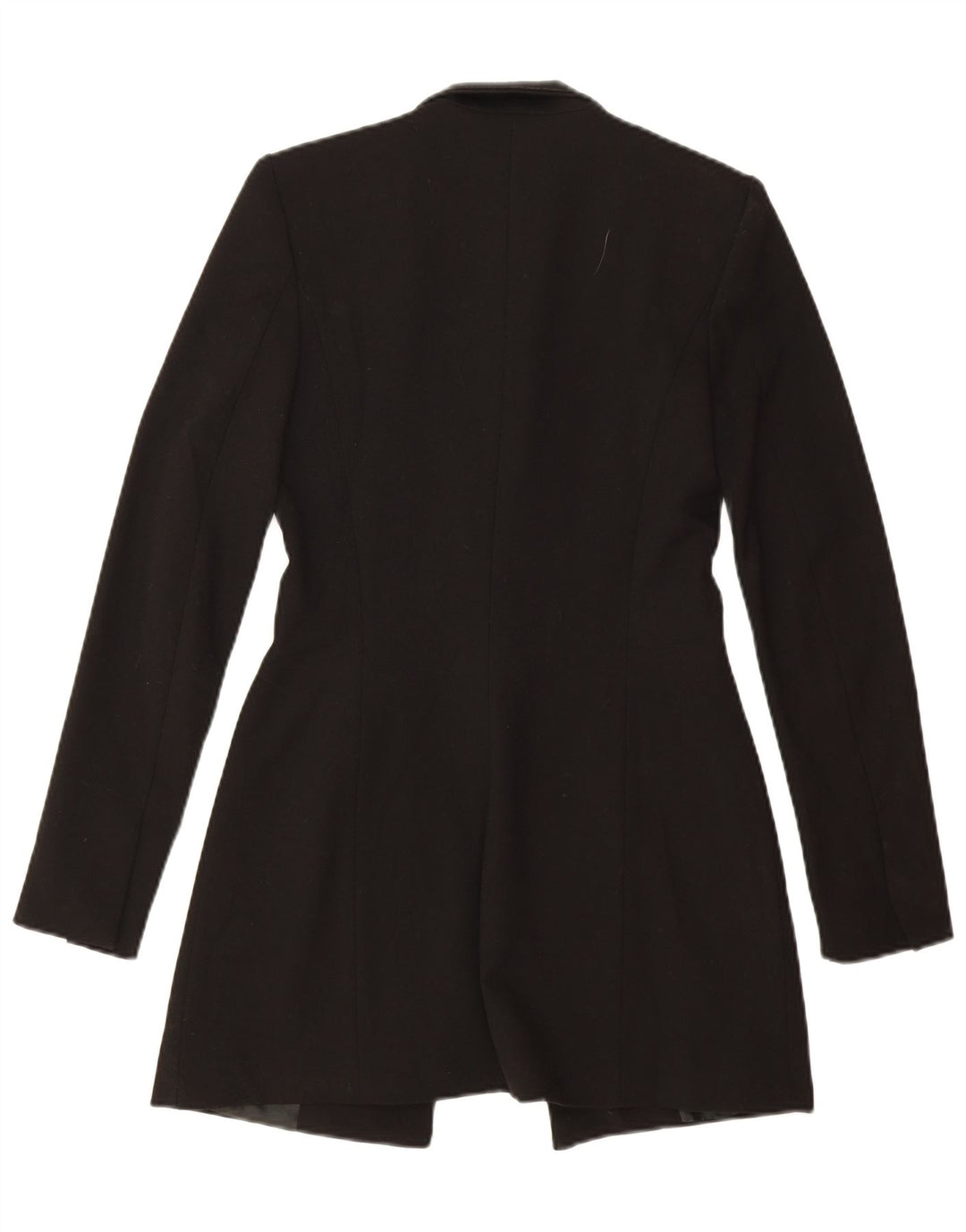Zara Damen Longline Blazer Jacke UK 6 XS Schwarz Polyester