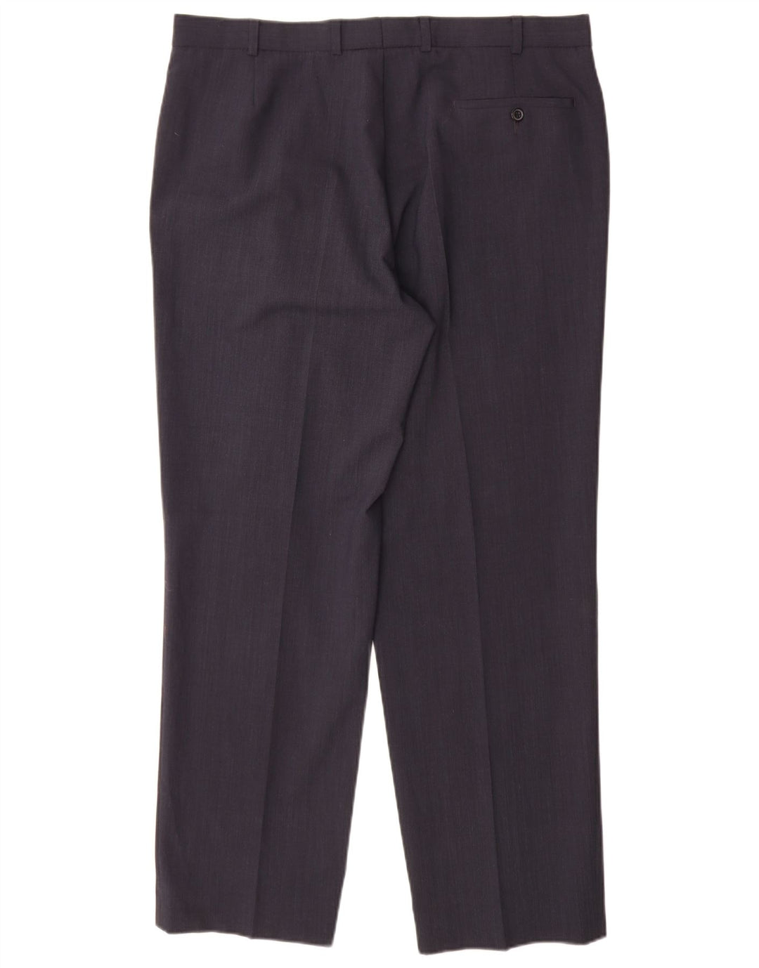 Gerade Herren-Anzughose von Marks & Spencer, W38, L31, marineblaues Polyester