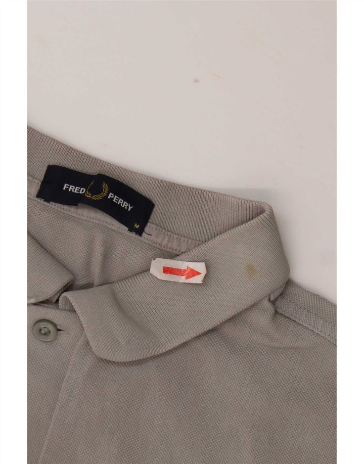 Fred Perry Herren-Poloshirt aus mittelgrauer Baumwolle
