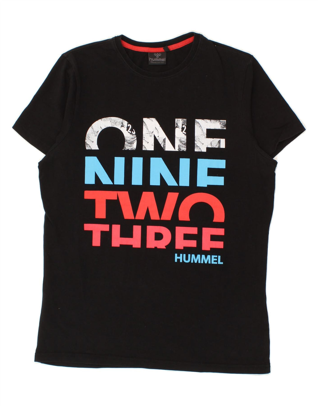 HUMMEL Mens Graphic T-Shirt Top Medium Black Cotton Vintage Hummel and Second-Hand Hummel from Messina Hembry 
