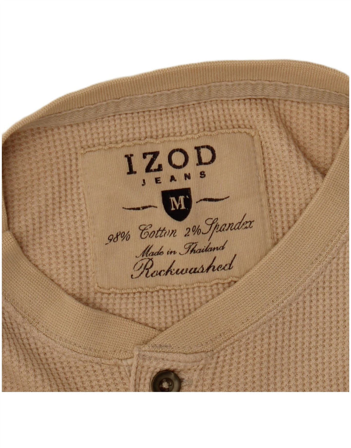 IZOD Herren-Top, langärmelig, mittelbeige Baumwolle