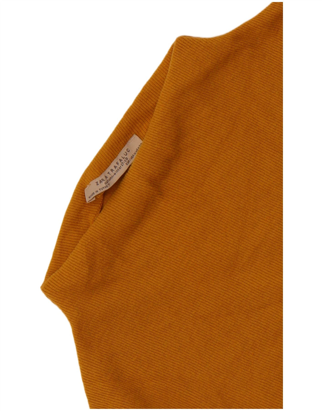 Zara Damen Crop Rollkragenpullover Pullover UK 12 Mittelgelb