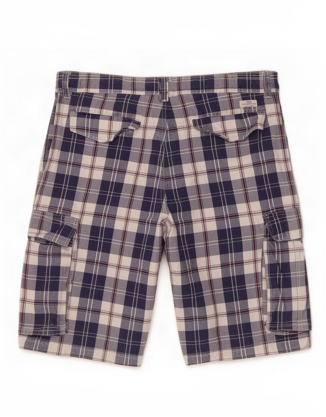 Crew Clothing Herren Cargo-Shorts 2XL W42 Marineblau kariert Baumwolle