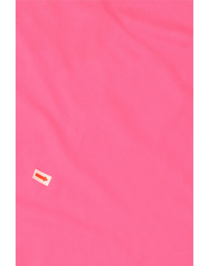 ADIDAS Herren Climalite Graphic T-Shirt Top Large Pink Colourblock Polyester