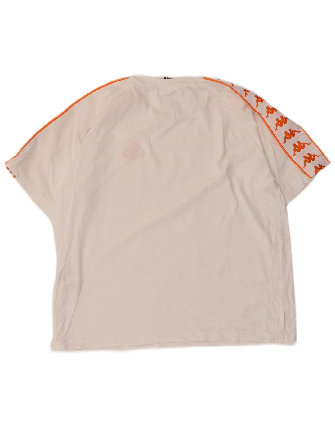 Kappa Damen Grafik-T-Shirt Top UK 10 Small Weiße Baumwolle