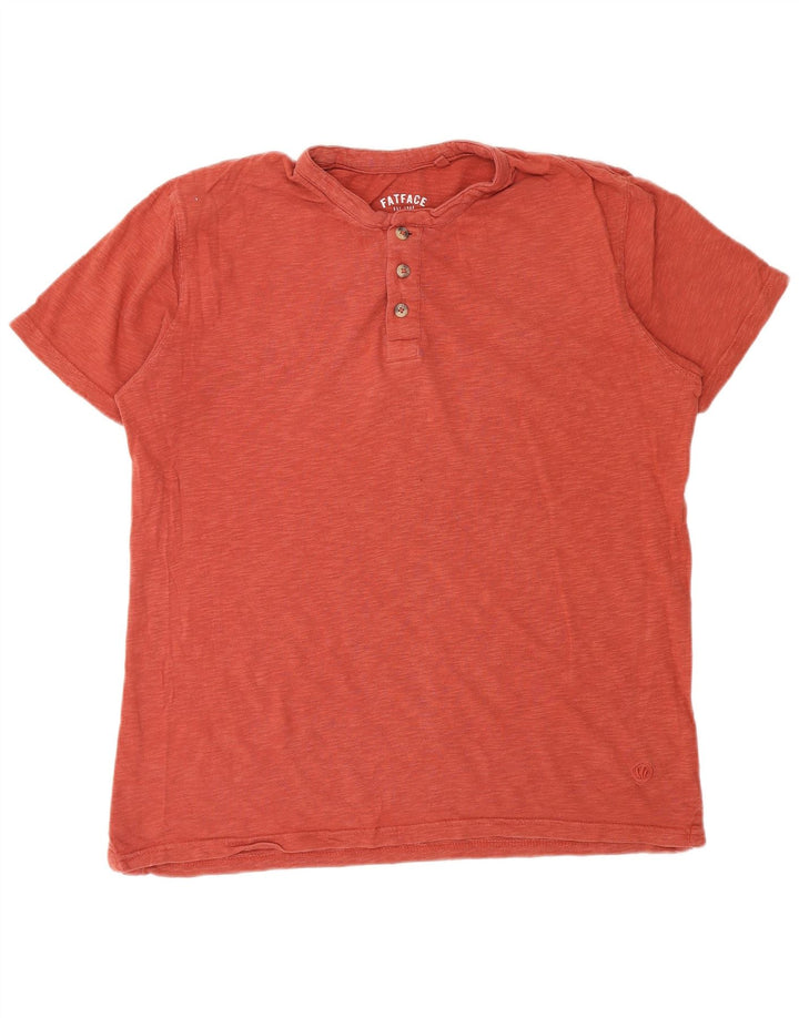 Fat Face Herren T-Shirt Top Small aus roter Baumwolle