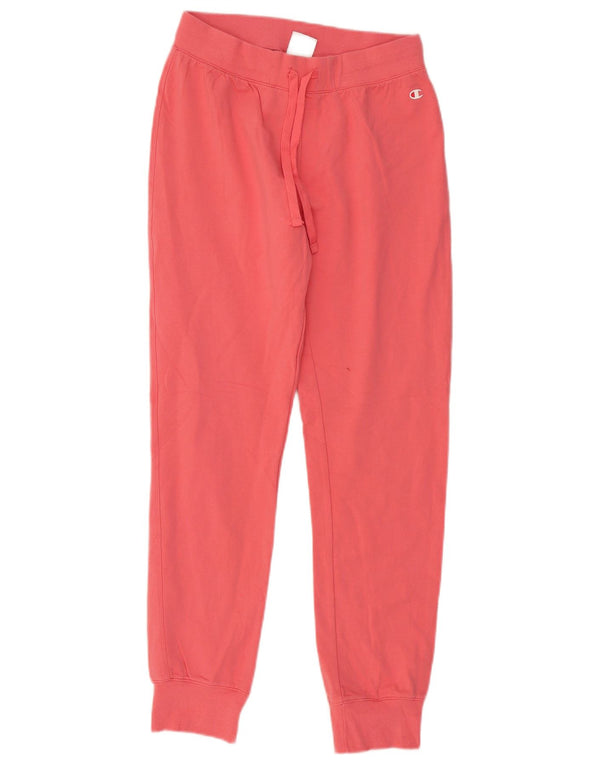 Champion Womens Tracksuit Trousers Joggers UK 12 Medium  Pink Cotton