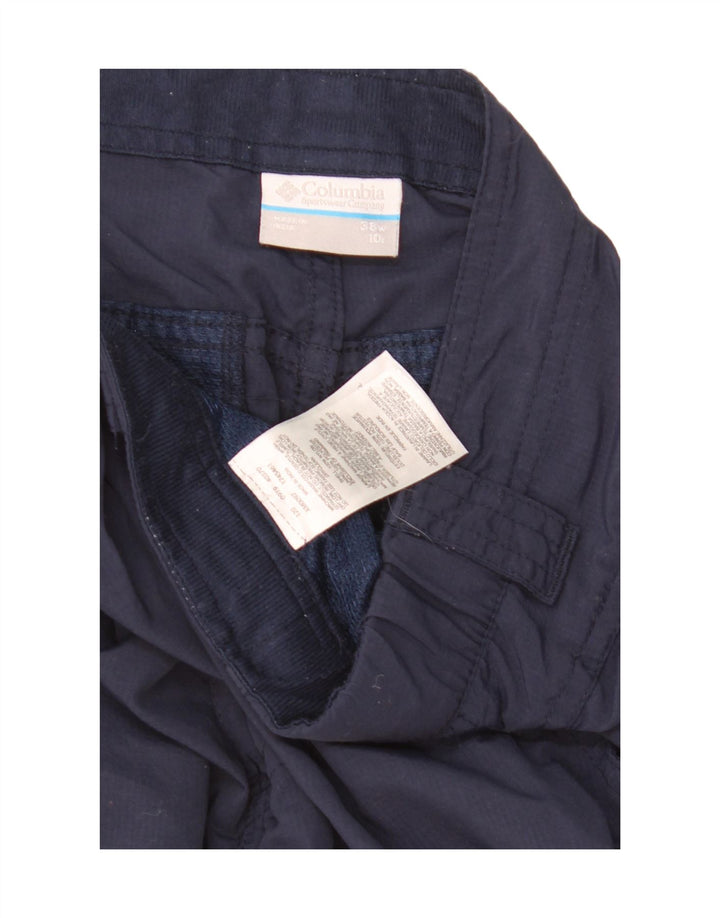 COLUMBIA Herren Cargo-Shorts W38 XL Marineblaues Nylon