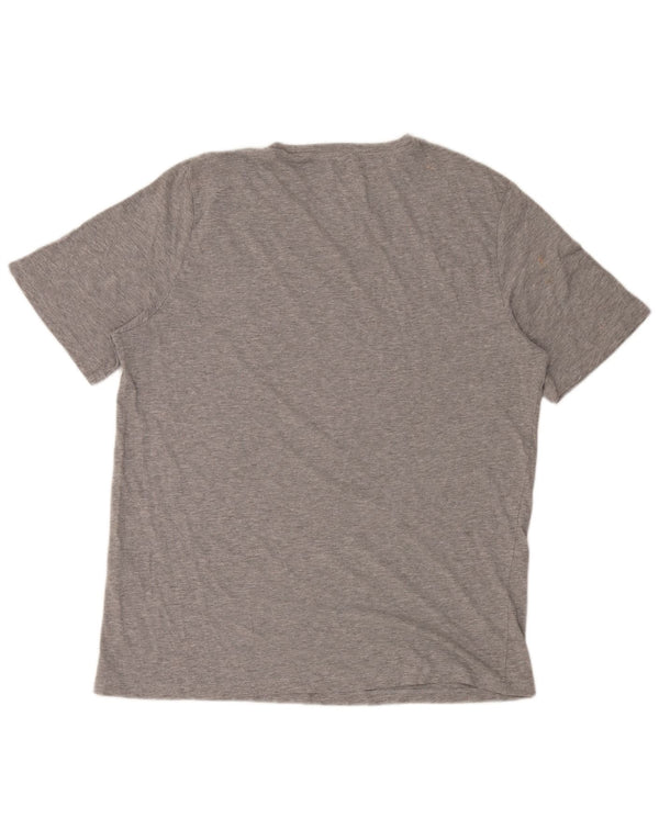 Jack & Jones Herren-T-Shirt mit Grafik, 2XL, grau meliert, Baumwolle