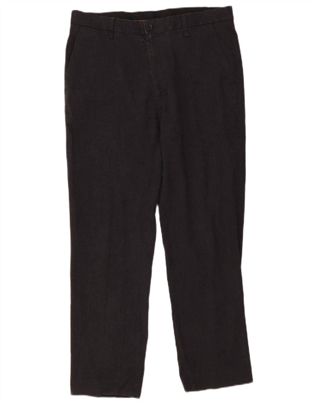 Marks & Spencer Maßgeschneiderte, gerade Anzughose für Herren, W34, L29, Grau, Polyester
