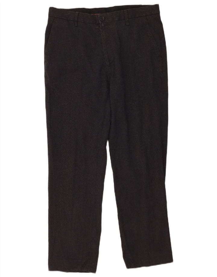 Marks & Spencer Maßgeschneiderte, gerade Anzughose für Herren, W34, L29, Grau, Polyester