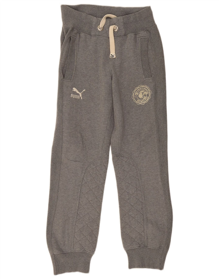 Puma Herren-Trainingsanzug mit Grafik, Jogginghose, Größe S, Grau, Baumwolle