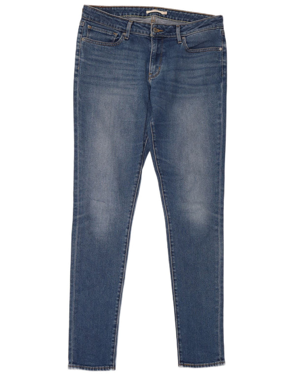 Levi's Damen 711 Skinny Jeans W30 L34 Blaue Baumwolle