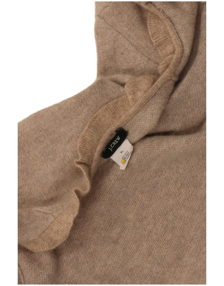 J. Crew Damen Strickjacke UK 18 XL Beige Wolle