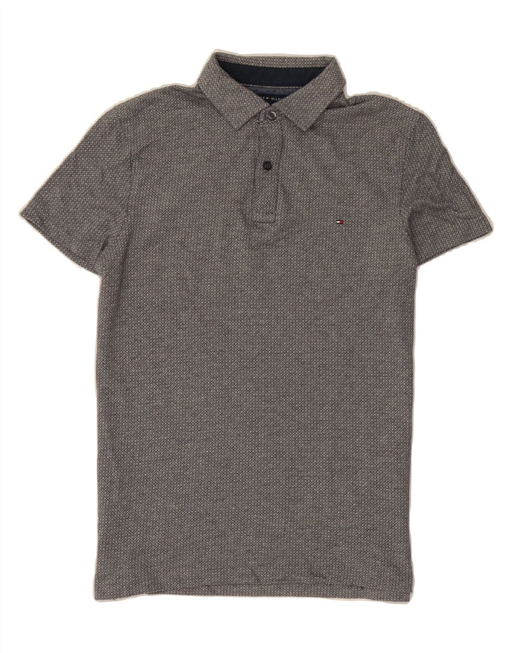 TOMMY HILFIGER Mens Custom Fit Polo Shirt Small Navy Blue Argyle/Diamond Vintage Tommy Hilfiger and Second-Hand Tommy Hilfiger from Messina Hembry 