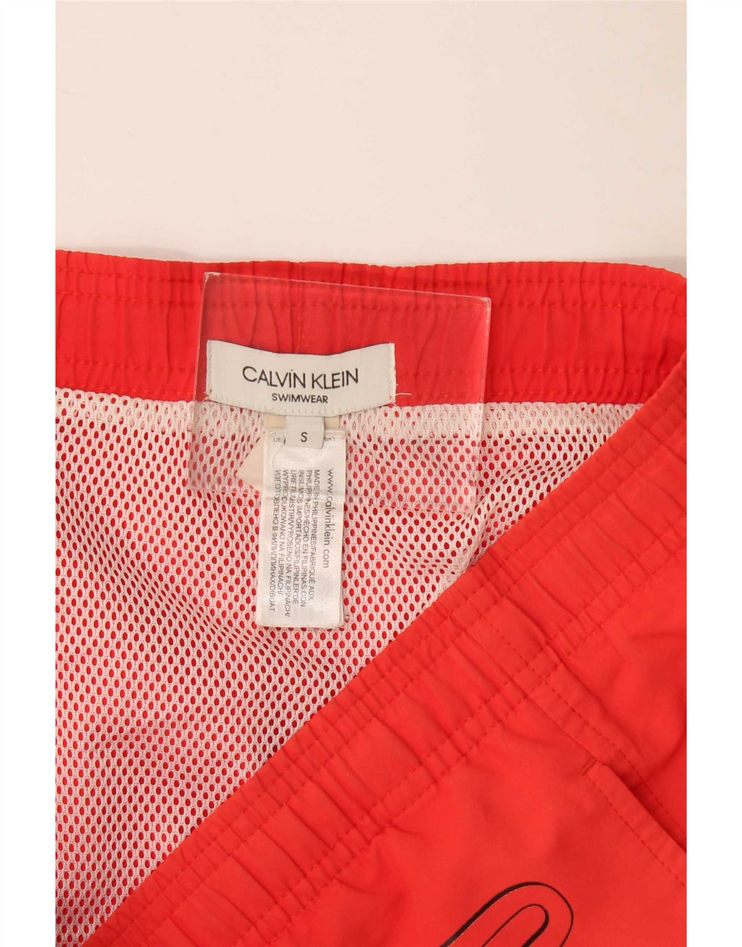 Calvin Klein Herren Badeshorts mit Grafik, klein, rot, Polyester
