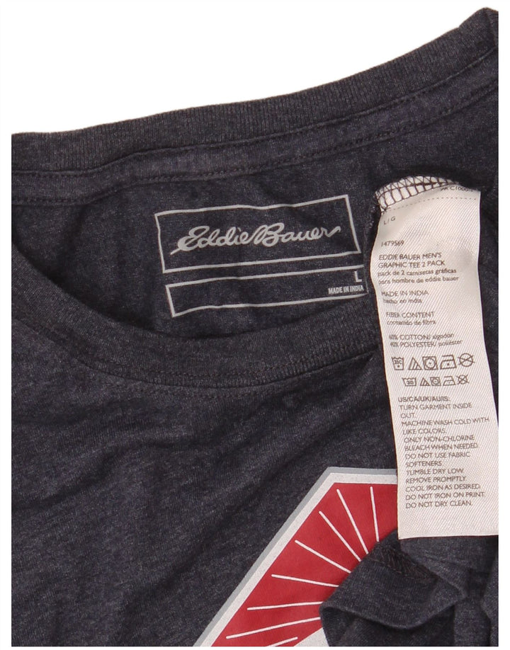 EDDIE BAUER Herren-T-Shirt mit Grafik, groß, marineblau, Baumwolle