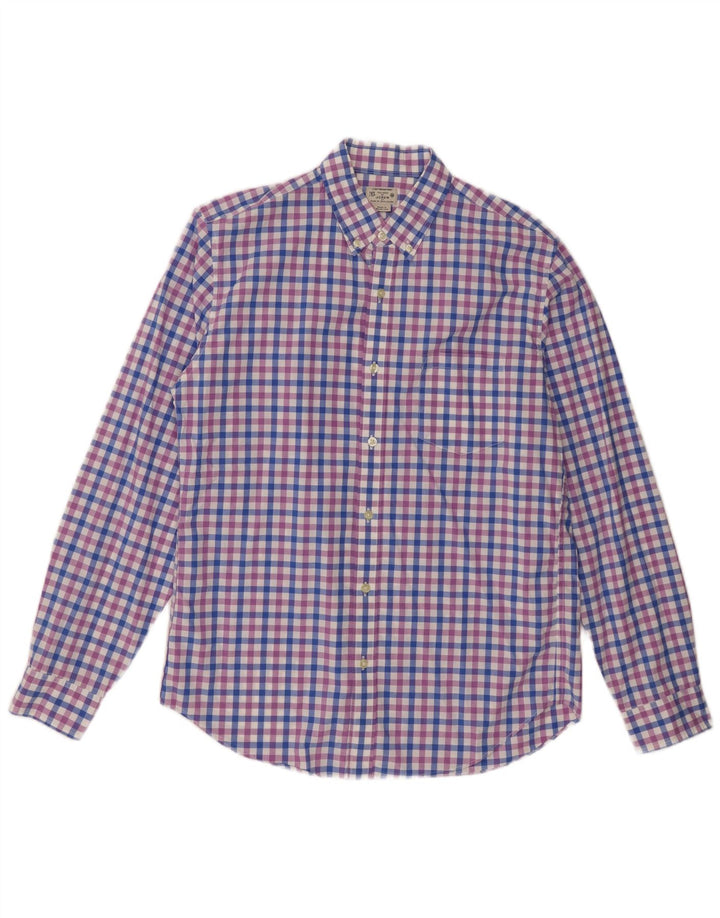 Tailored Fit-Hemd für Herren von J. Crew aus mittelvioletter Gingham-Baumwolle