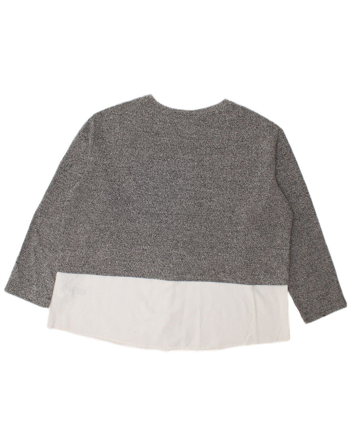 Marks & Spencer Damen-Blusenoberteil, UK 20 2XL, grau meliertes Polyester
