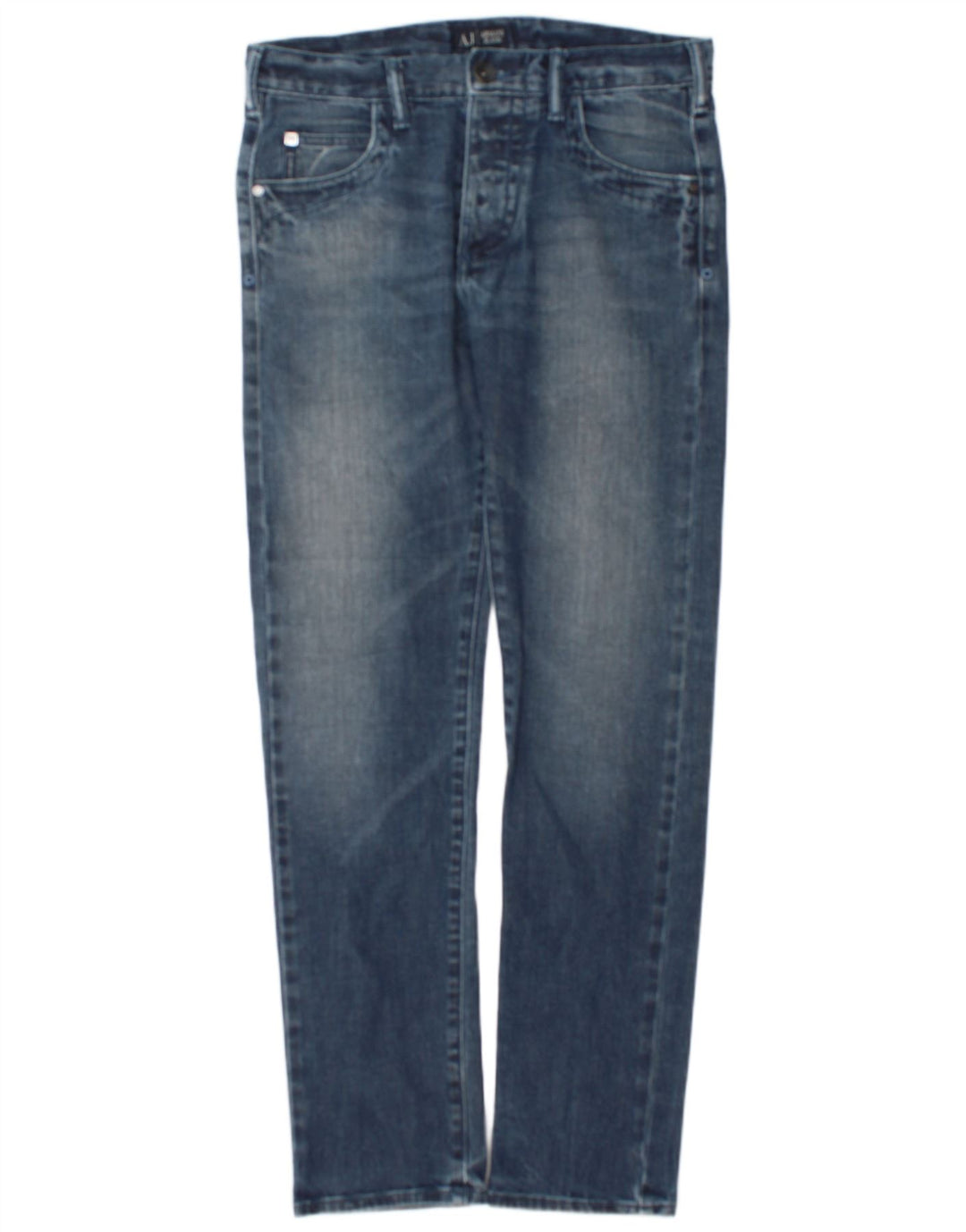 Armani Herren Slim Jeans W32 L32 Blaue Baumwolle