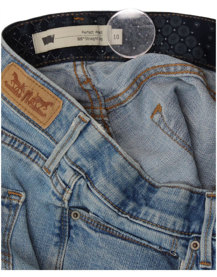 LEVI'S Damen 525 Straight Jeans US 10 Large W32 L31 Blau