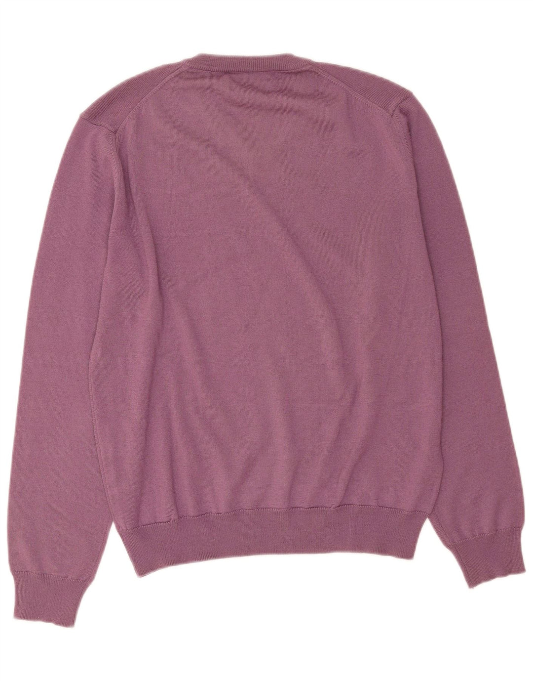 Marlboro Classics Damen-Pullover mit V-Ausschnitt, UK 16, Größe L, violette Wolle