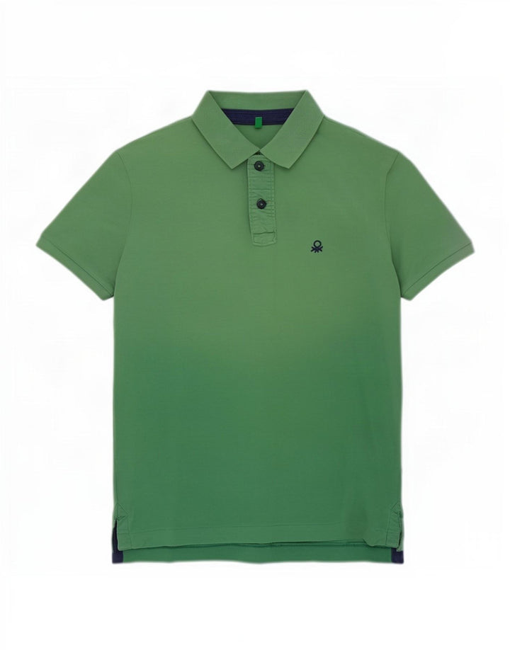 Benetton Herren Poloshirt Large Grün