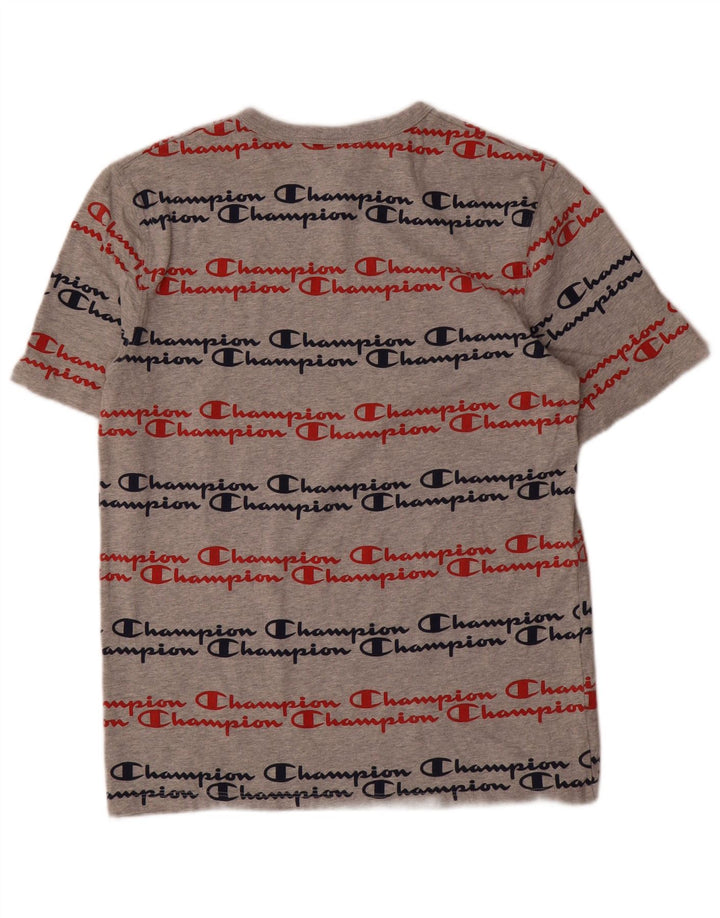 Champion Herren Heritage Graphic T-Shirt-Oberteil aus mittelgrauer Baumwolle
