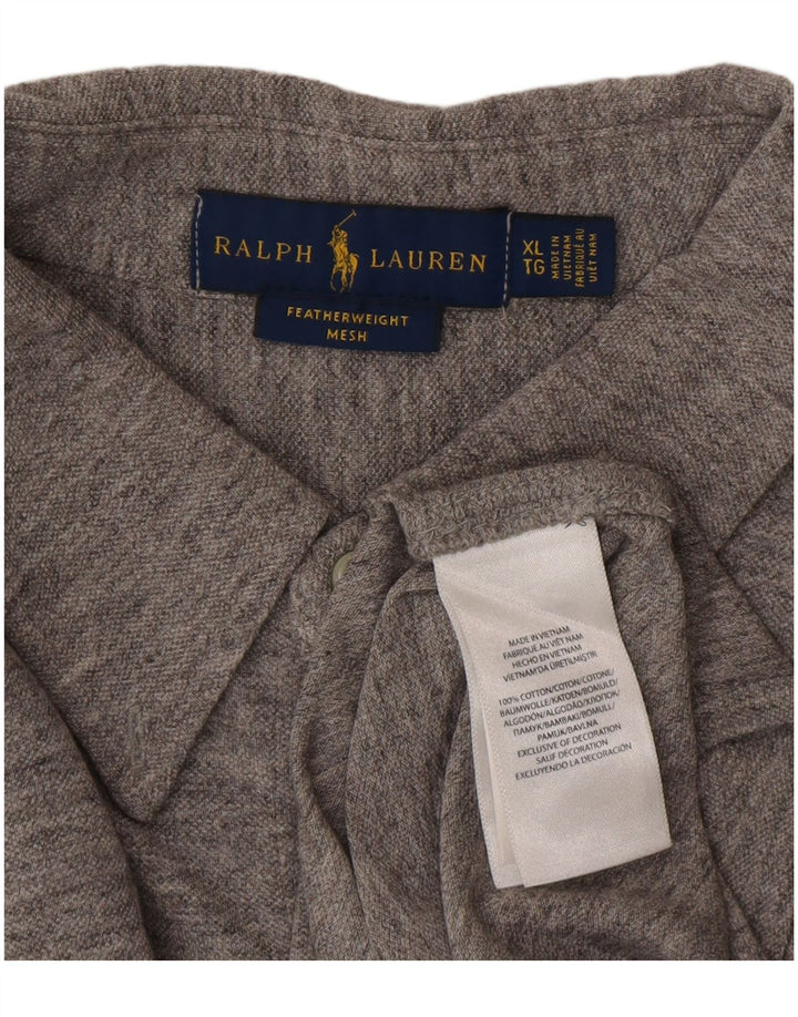 Ralph Lauren Herrenhemd XL, grau gefleckte Baumwolle