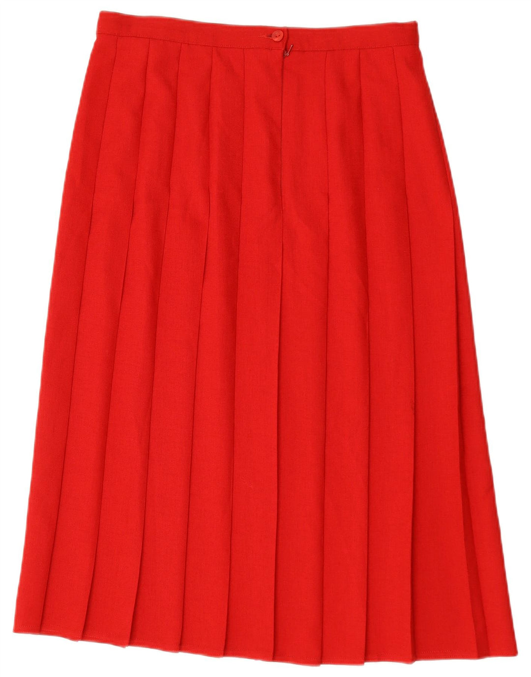 Marks & Spencer Damen Messerfaltenrock UK 16 Large W32 Rot Polyester
