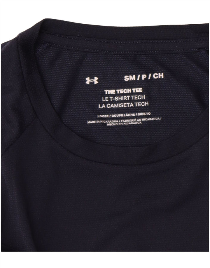 Under Armour Herren T-Shirt Top Small Marineblau Polyester