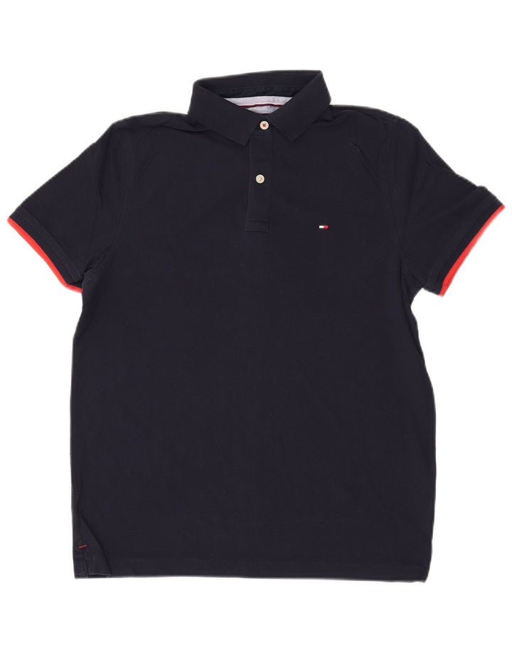 Tommy Hilfiger Herren-Poloshirt, klein, marineblau, Baumwolle