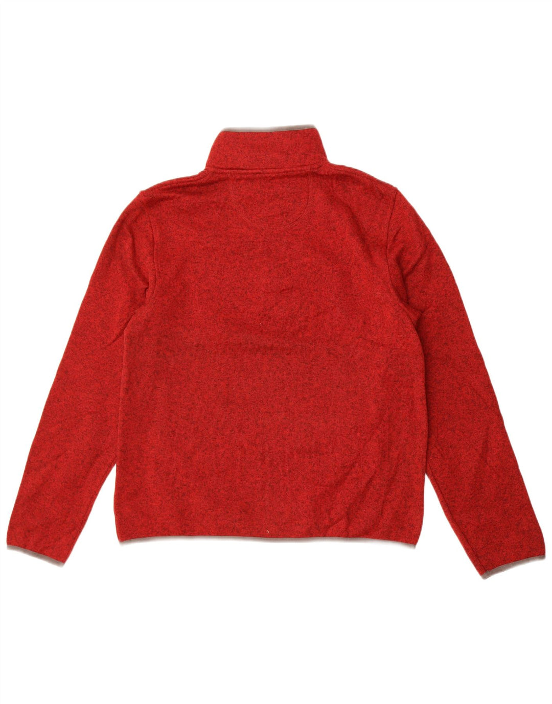 L.L.Bean Herren-Sweatshirt mit Knopfkragen, mittleres Kastanienbraun, Polyester