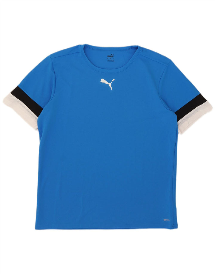 Puma Herren T-Shirt Top XL Blau Colourblock Polyester